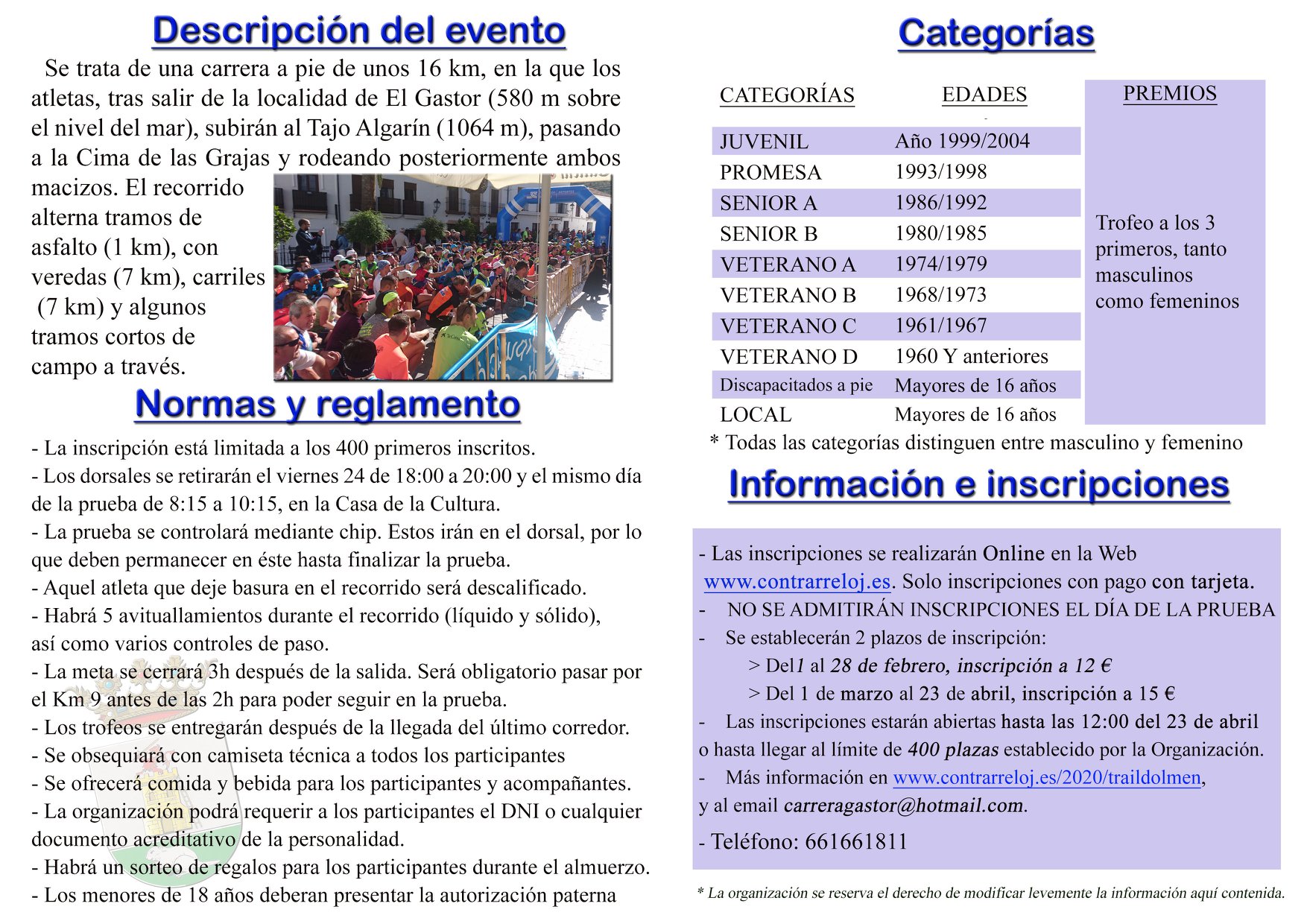 Trail 2020 Descripcion